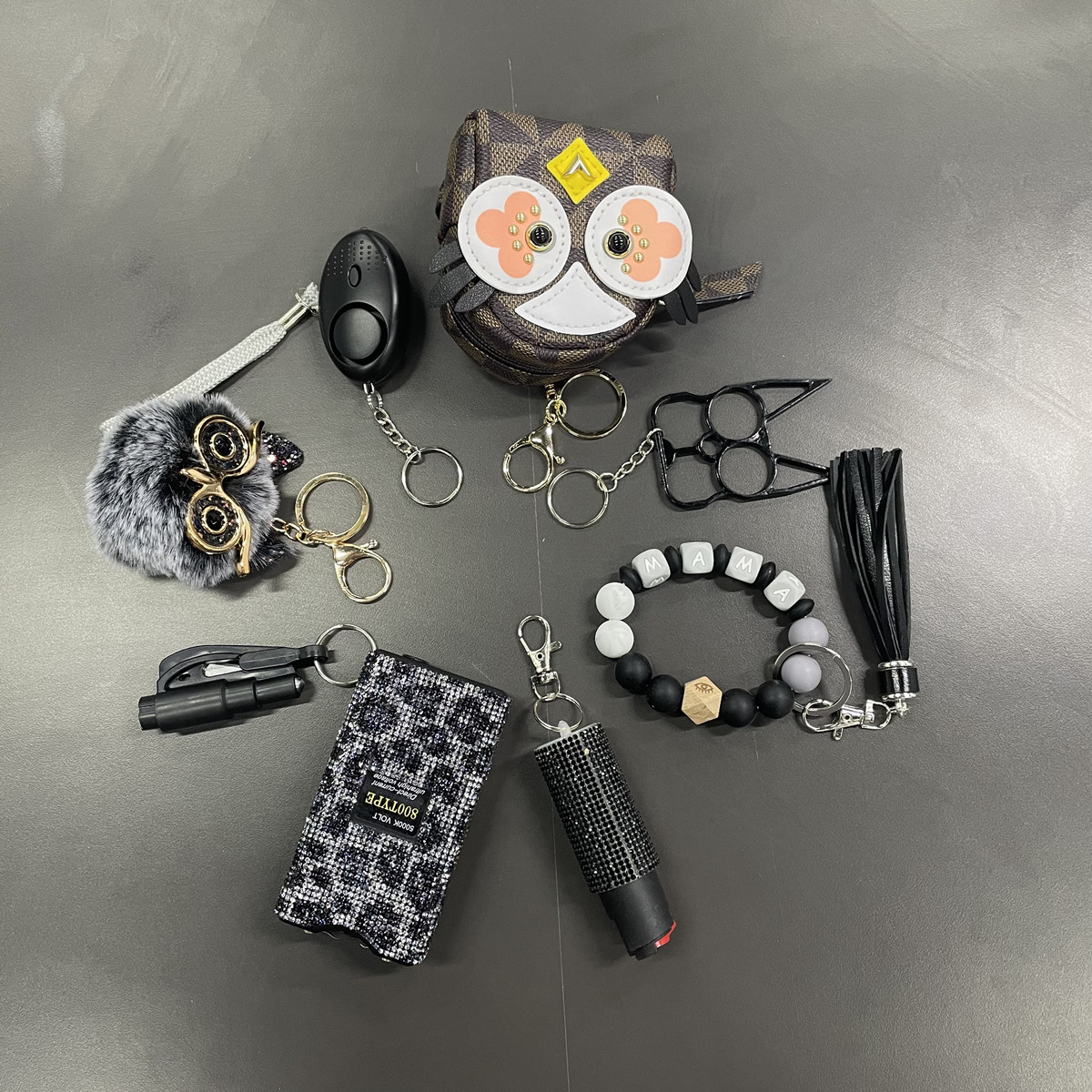 Ball Handbook Defensive Keychain Set - Premium self defense keychain set for women's personal safety. Features Keychain attachment and Durable construction.