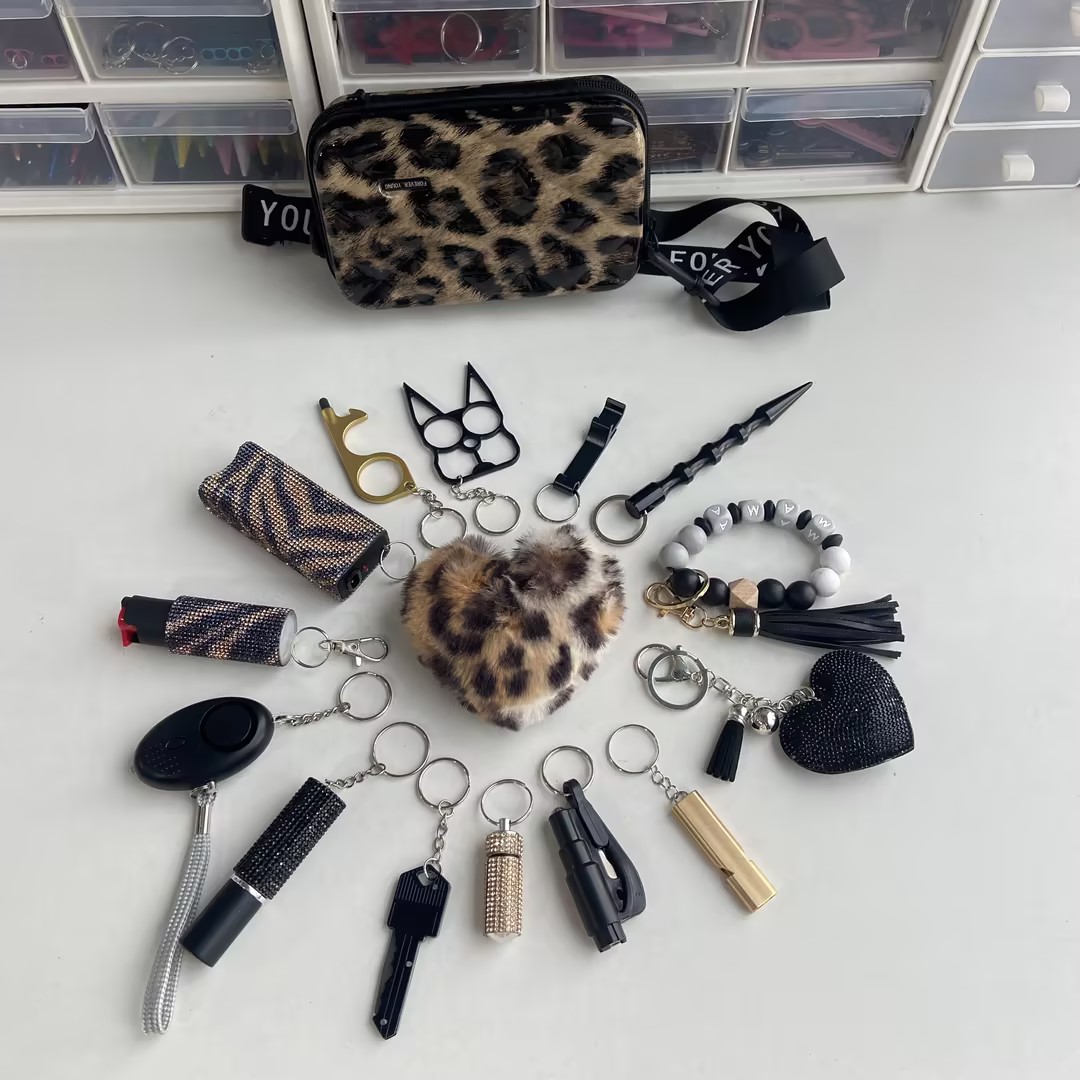 Broken Window Keychain Set - Premium self defense keychain set for women's personal safety. Features Keychain attachment and Durable construction.