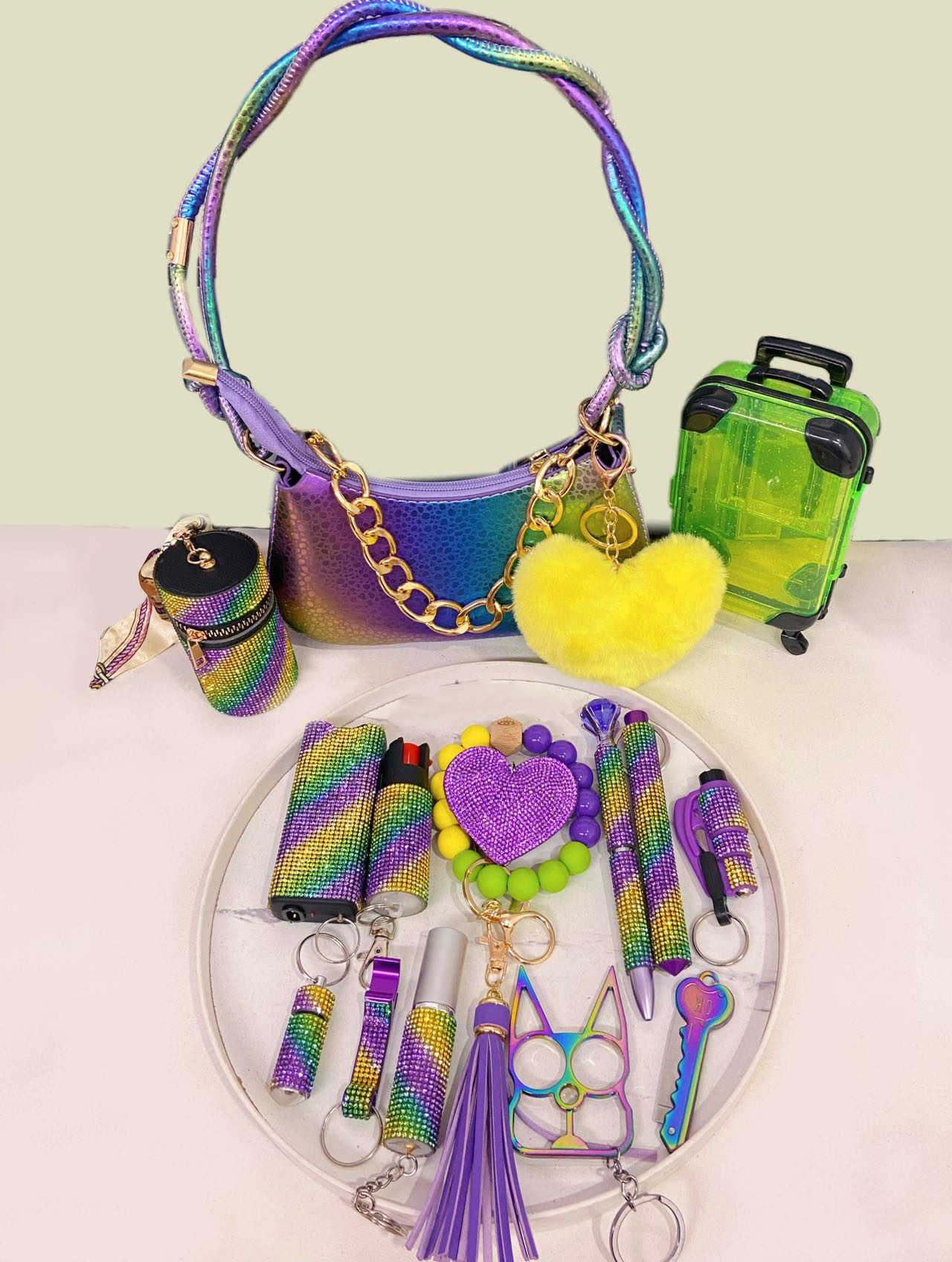 Colorful Safety Keychain  -1120 - Premium self defense keychain set for women's personal safety. Features Keychain attachment and Durable construction.