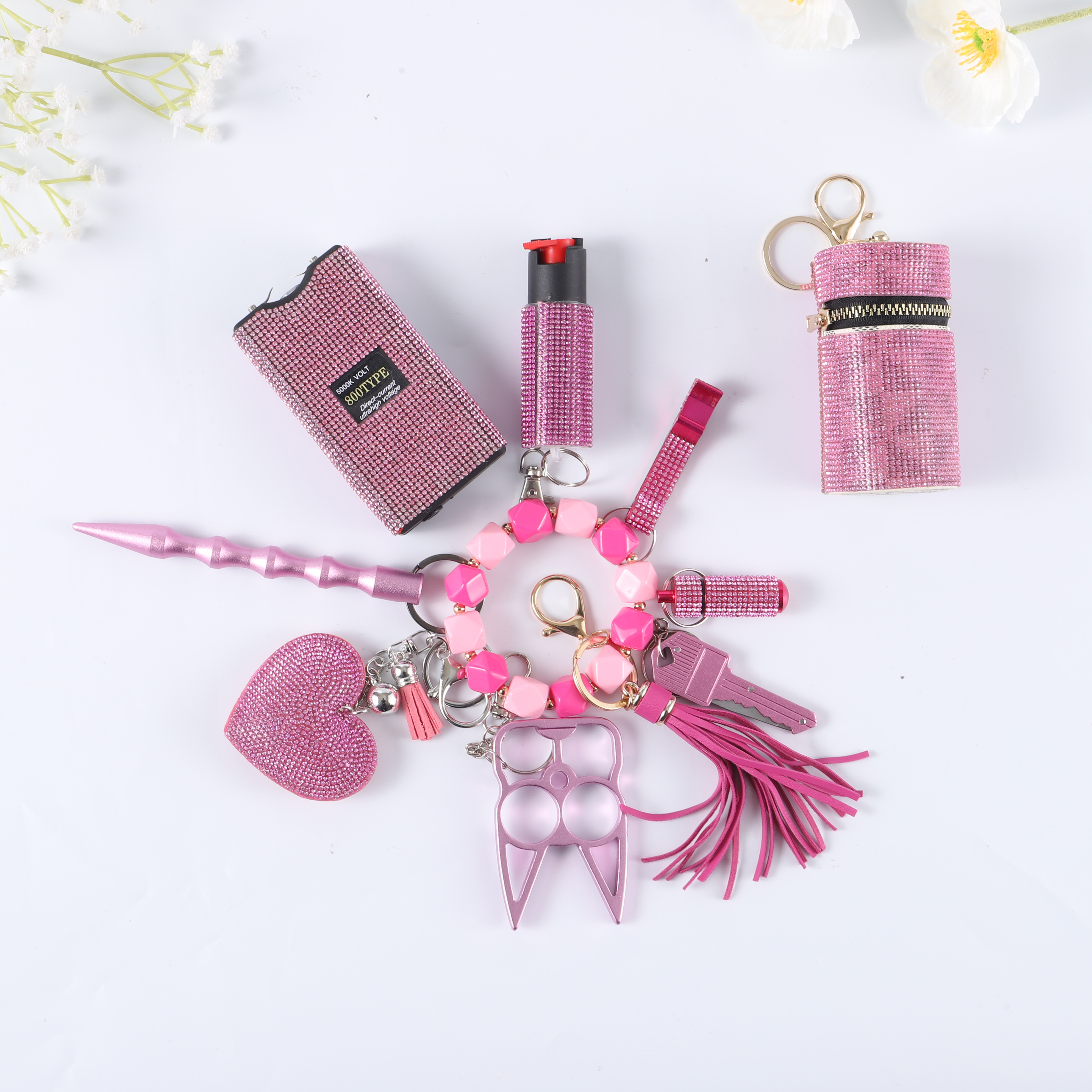 Fix Keychain Set - Barbie Pink - Premium self defense keychain set for women's personal safety. Features Keychain attachment and Durable construction.