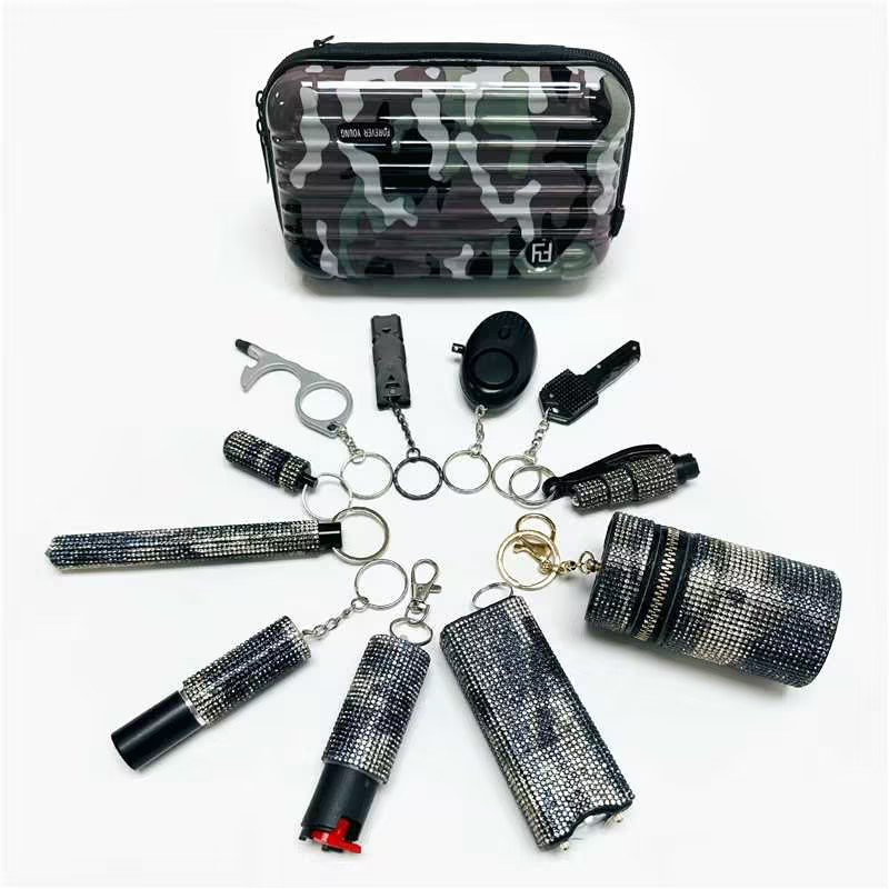 Fix Keychain Set - Grey Camo - Premium self defense keychain set for women's personal safety. Features Keychain attachment and Durable construction.