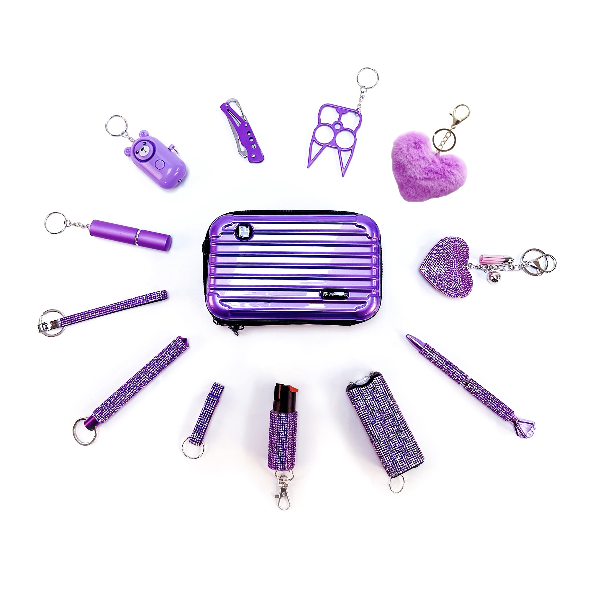 Fix Keychain Set - Lilac - Premium self defense keychain set for women's personal safety. Features Keychain attachment and Durable construction.
