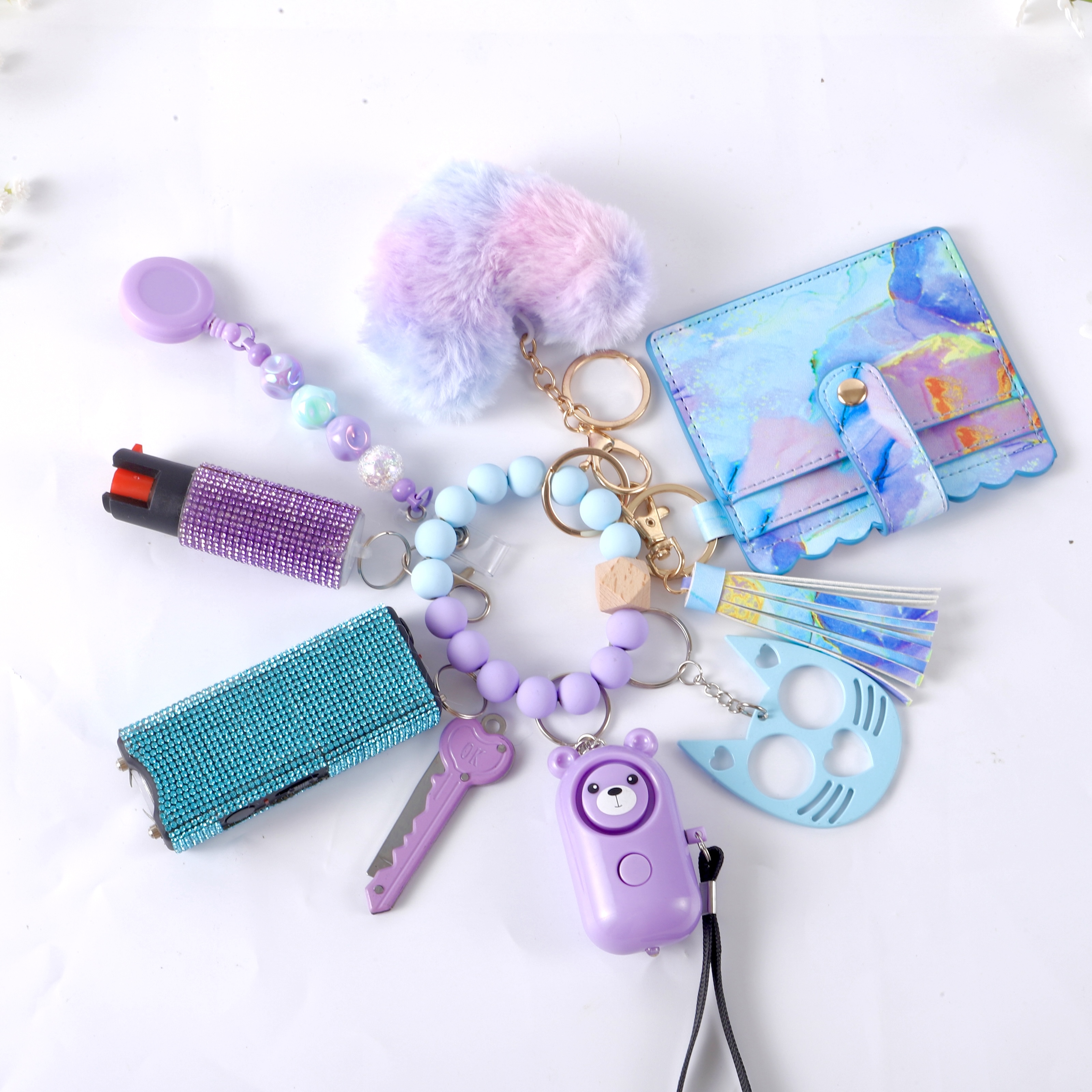 Fix Keychain Set - Pastel - Premium self defense keychain set for women's personal safety. Features Keychain attachment and Durable construction.