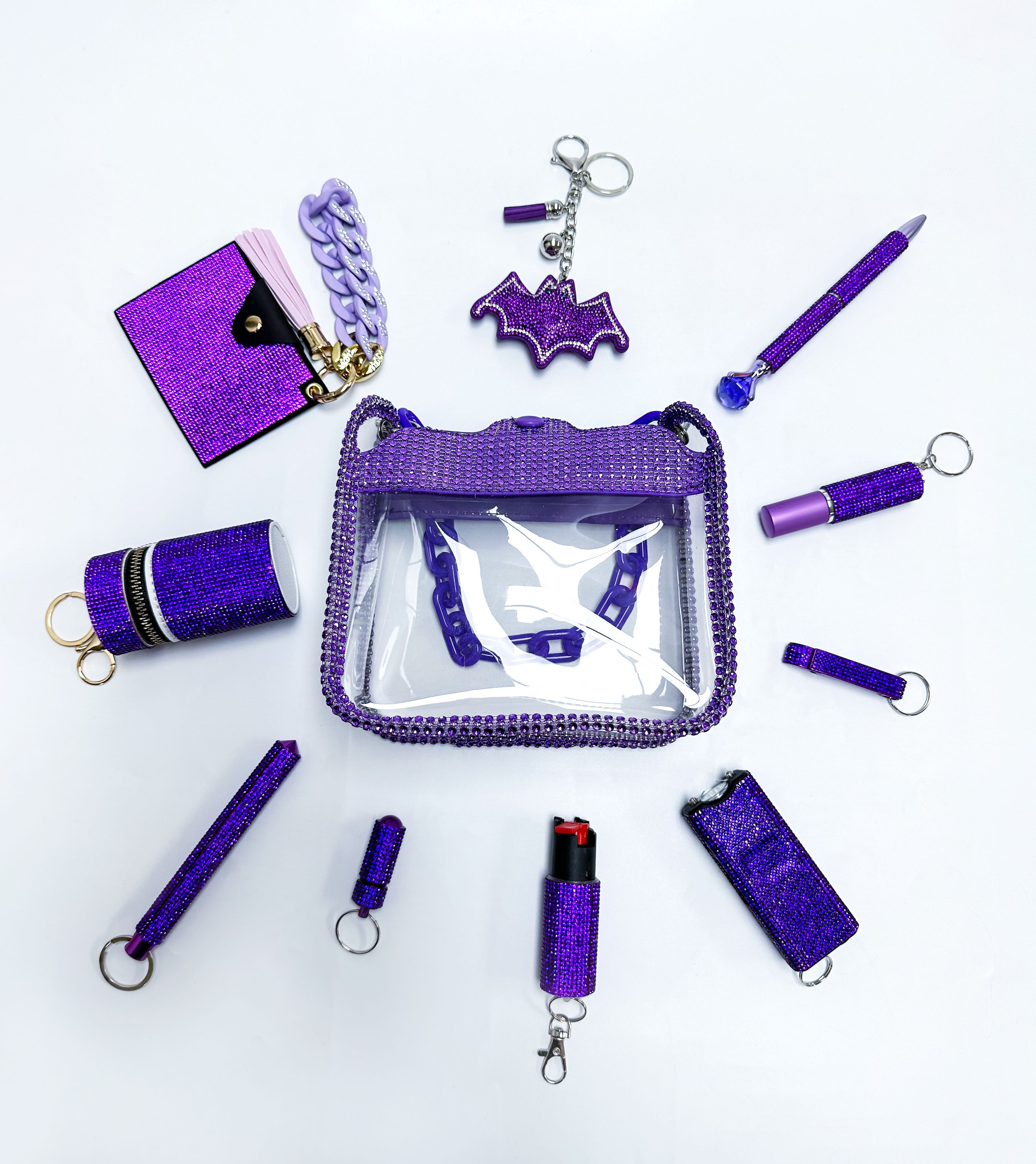 Fix Keychain Set Dark Purple 49.99 - Premium self defense keychain set for women's personal safety. Features Keychain attachment and Durable construction.