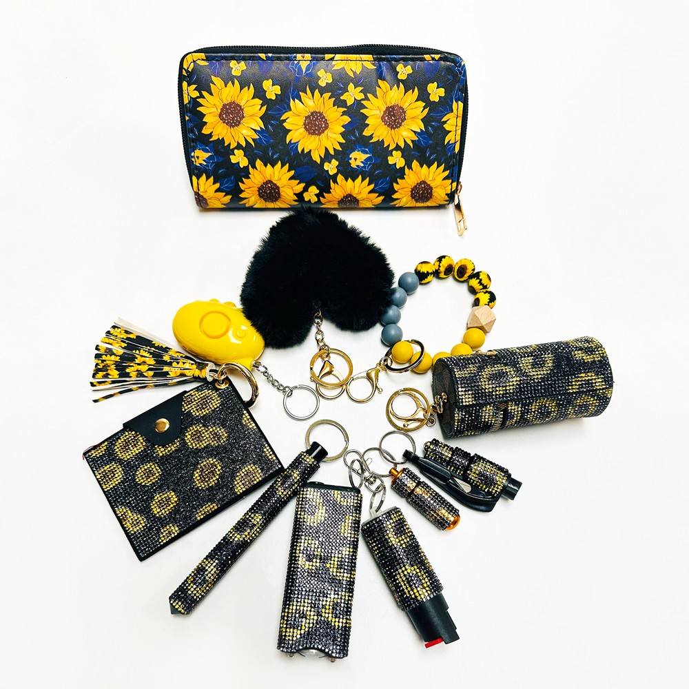 Fix Keychain Set Sunflower - Premium self defense keychain set for women's personal safety. Features Keychain attachment and Durable construction.