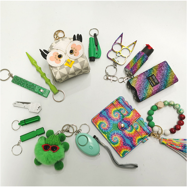 Hand Chain Self-defense Keychain Set - Premium self defense keychain set for women's personal safety. Features Keychain attachment and Durable construction.