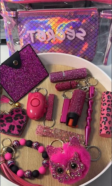 Keychain Set - Premium self defense keychain set for women's personal safety. Features Keychain attachment and Durable construction.