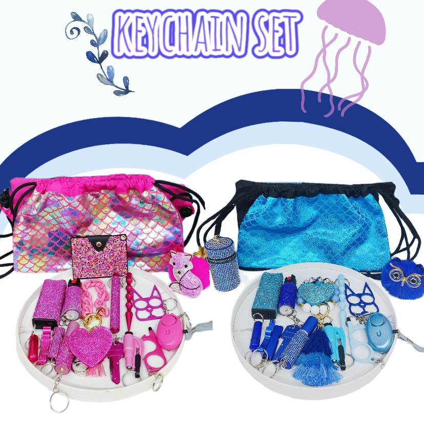 Mermaid Series Keychain Set - Premium self defense keychain set for women's personal safety. Features Keychain attachment and Durable construction.
