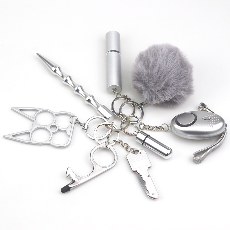 Self-Defense 8-piece Set - Premium self defense keychain set for women's personal safety. Features Multiple defense tools and Comprehensive protection.