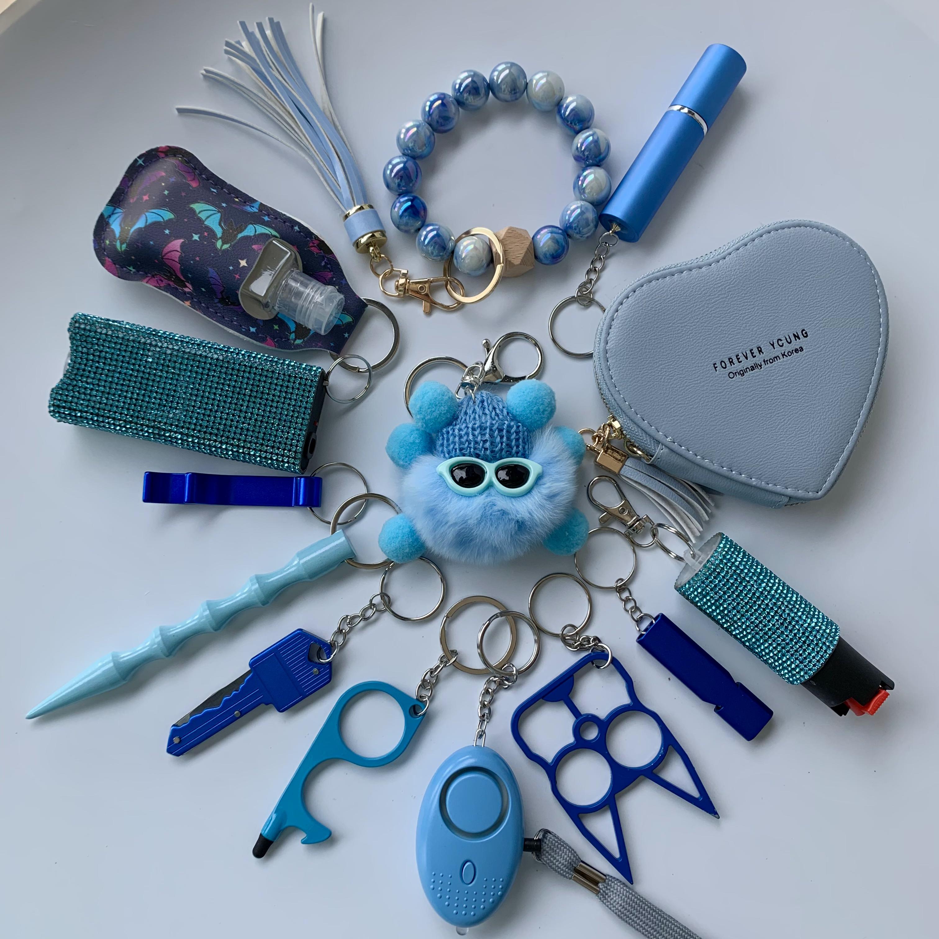 Sweet Blue Self Defense Keychain Set - Premium self defense keychain set for women's personal safety. Features Keychain attachment and Durable construction.